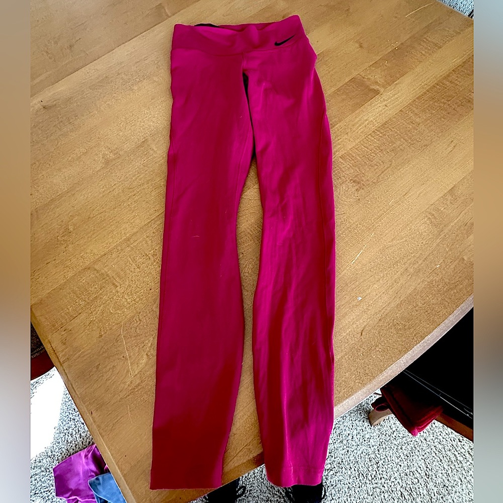 Red Nike leggings. Size XS